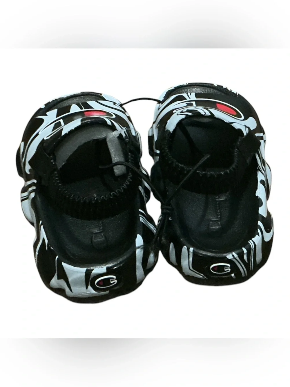 Champion Black & Light Gray Kids Slide Sandals with Logo - Toddler Size 7